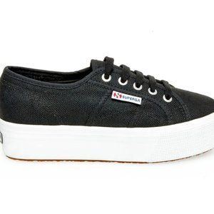 Women's Black platform Superga- size 7.5